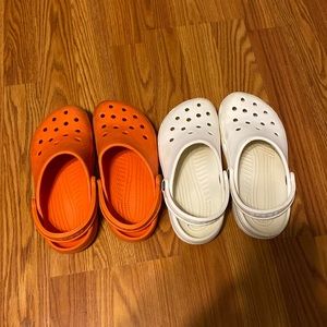 White and orange crocs bundle deal !!!